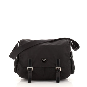 Prada Double Buckle Flap Camera Bag Tessuto Medium