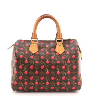 Louis Vuitton Speedy Handbag Limited Edition Monogram Cerises 25
