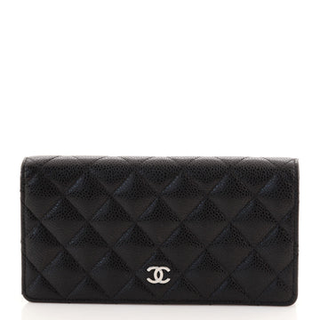 Chanel L-Yen Wallet Quilted Caviar