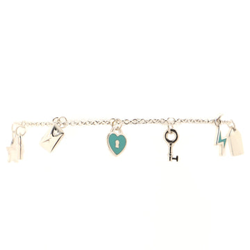 Tiffany & Co. Love Notes Charm Bracelet Sterling Silver with Enamel 