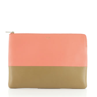 Celine Bicolor Solo Clutch Leather