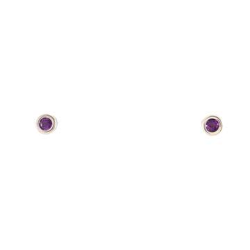 Tiffany & Co. Color By The Yard Stud Earrings Sterling Silver with Amethyst