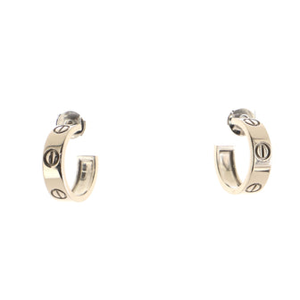 Cartier Love Hoop Earrings 18K White Gold 5.5mm