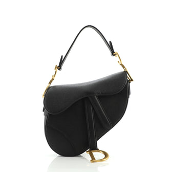 Christian Dior Saddle Handbag Leather Mini