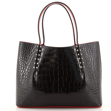 Christian Louboutin Cabarock Tote Crocodile Embossed Leather Small