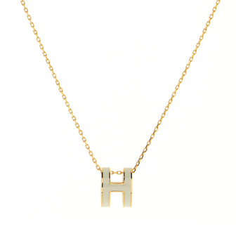 Hermes Pop H Pendant Chain Necklace Metal and Enamel