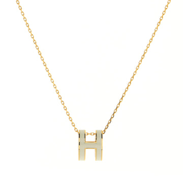 Hermes Pop H Pendant Chain Necklace Metal and Enamel