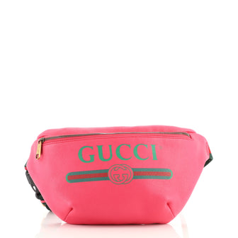 Gucci Logo Belt Bag Printed Leather Medium