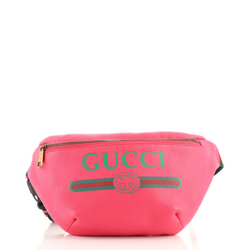 Gucci Logo Belt Bag Printed Leather Medium