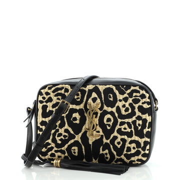 Saint Laurent Lou Camera Bag Printed Raffia Small