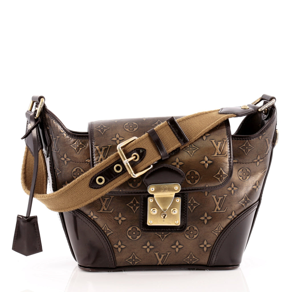 LOUIS VUITTON Limited Edition Bronze Monogram Embossed Leather
