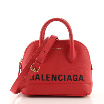 Balenciaga Logo Ville Bag Leather XXS