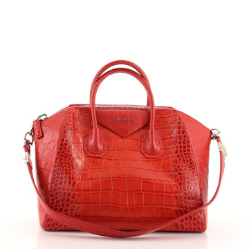 Givenchy Antigona Bag Crocodile Embossed Leather Medium