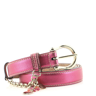 Gucci Charm Chain Belt Leather Thin