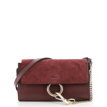 Chloe Faye Shoulder Bag Leather and Suede Mini