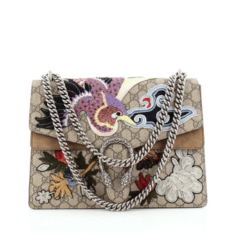 Gucci Dionysus Handbag Embroidered GG Coated Canvas Medium