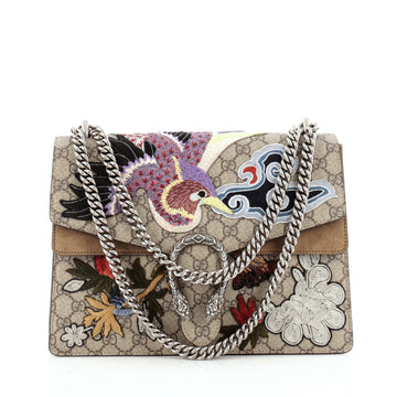 Gucci Dionysus Handbag Embroidered GG Coated Canvas Medium
