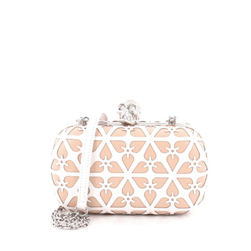 Alexander McQueen Skull Box Clutch Laser Cut Leather Small