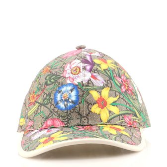 Gucci Baseball Cap Flora GG Coated Canvas