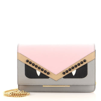 Fendi Monster Wallet on Chain Leather
