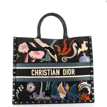 Christian Dior Book Tote Multicolor Suede