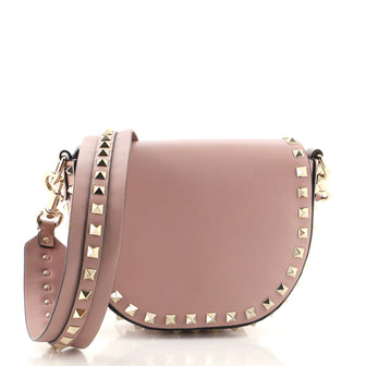 Valentino Rockstud Saddle Crossbody Bag Leather Mini