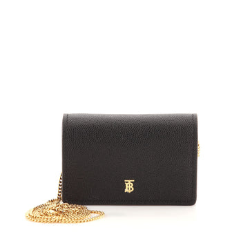 Burberry Jessie Chain Card Case Leather