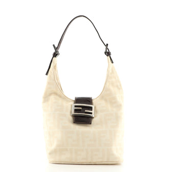 Fendi Buckle Shoulder Bag Zucca Canvas Small