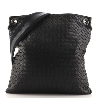 Bottega Veneta Flat Messenger Bag Intrecciato Nappa Large