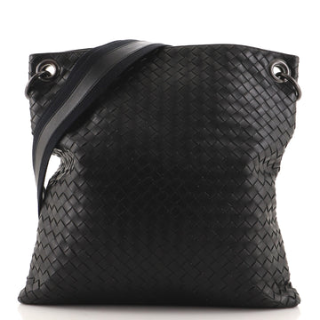 Bottega Veneta Flat Messenger Bag Intrecciato Nappa Large