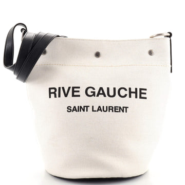 Saint Laurent Rive Gauche Bucket Bag Canvas