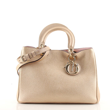 Christian Dior Diorissimo Tote Pebbled Leather Medium