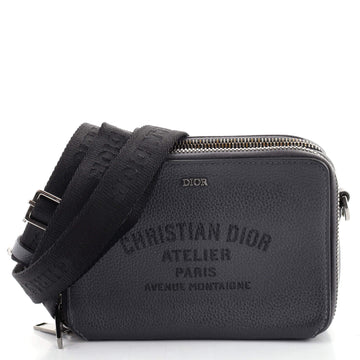 Christian Dior Double Zip Crossbody Pouch Leather