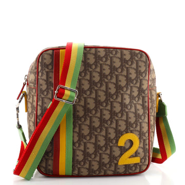 Christian Dior Vintage Rasta Crossbody Diorissimo Coated Canvas