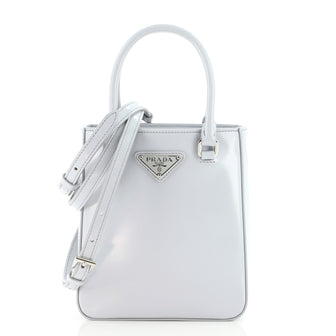 Prada Convertible Open Tote Spazzolato Leather Mini