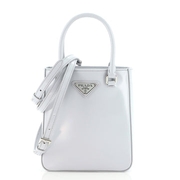 Prada Convertible Open Tote Spazzolato Leather Mini