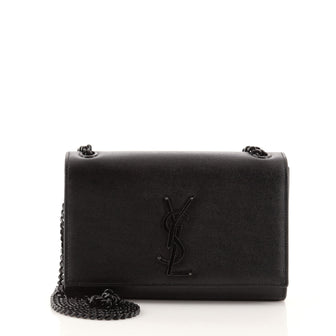 Saint Laurent Classic Monogram Crossbody Bag Grainy Leather Small