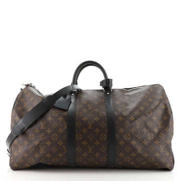 Louis Vuitton Keepall Bandouliere Bag Macassar Monogram Canvas 55