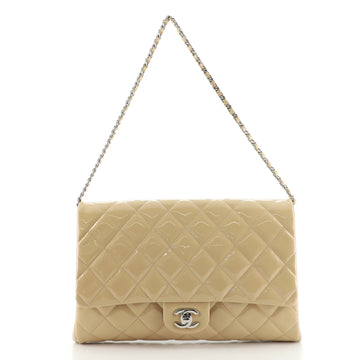 Chanel Clutch with Chain Quilted Patent
