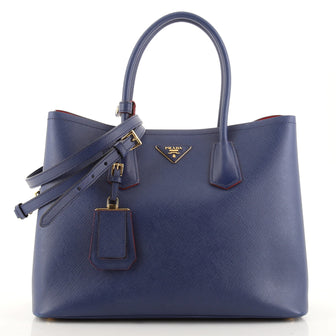 Prada Cuir Double Tote Saffiano Leather Medium