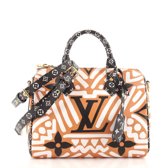 Louis Vuitton Speedy Bandouliere Bag Limited Edition Crafty Monogram Giant 25