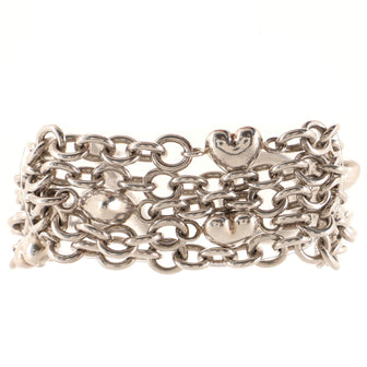 Tiffany & Co. Multistrand Puff Heart Toggle Bracelet Sterling Silver