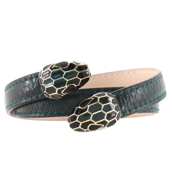 Bvlgari Serpenti Forever Double Wrap Bracelet Leather