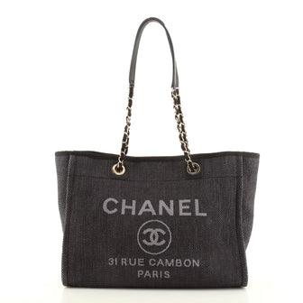 Chanel Deauville Tote Raffia Small