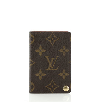 Louis Vuitton Porte Cartes Pression Card Case Monogram Canvas