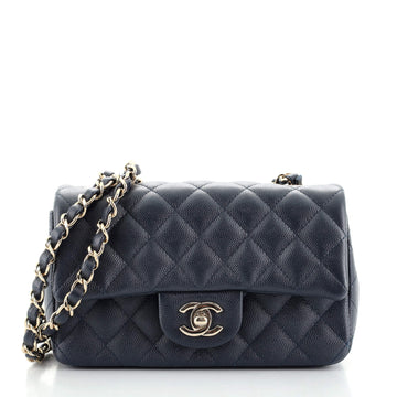 Chanel Classic Single Flap Bag Quilted Caviar Mini