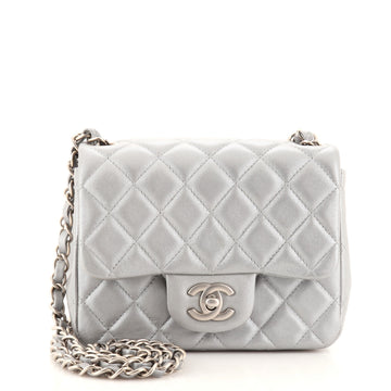Chanel Square Classic Single Flap Bag Quilted Lambskin Mini