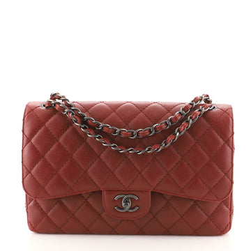 Chanel Classic Double Flap Bag Quilted Caviar Jumbo