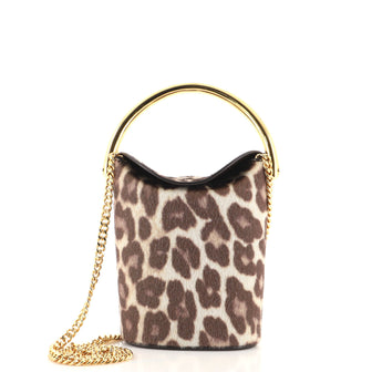 Stella McCartney Chain Bucket Bag Faux Calf Hair