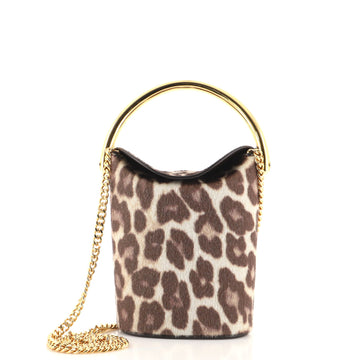 Stella McCartney Chain Bucket Bag Faux Calf Hair